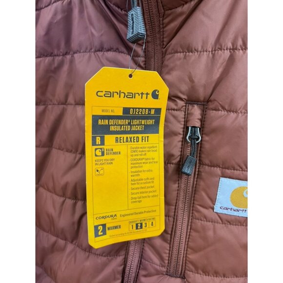 Carhartt Men's Rain Defender Insulated Jacket Mocha XL Puffer New - Picture 2 of 12
